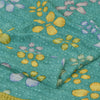 Sanskriti Vintage Sarees Sea-Green Pure Crepe Silk Printed Sari 5yd Craft Sustainable Fabric