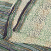 Sanskriti Vintage Sarees Ivory Pure Crepe Silk Printed Sari 5yd SoftCraft Sustainable Fabric