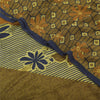Sanskriti Vintage Sarees Multi Pure Crepe Silk Printed Sari 5yd Craft Sustainable Fabric