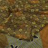Sanskriti Vintage Sarees Multi Pure Crepe Silk Printed Sari 5yd Craft Sustainable Fabric
