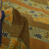 Sanskriti Vintage Sarees Multi Pure Crepe Silk Printed Sari 5yd Craft Sustainable Fabric