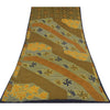 Sanskriti Vintage Sarees Multi Pure Crepe Silk Printed Sari 5yd Craft Sustainable Fabric