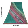 Сари Sanskriti Vintage, зеленое чистое креповое шелковое сари с принтом, 5 ярдов, ткань для рукоделия из экологически чистой ткани
