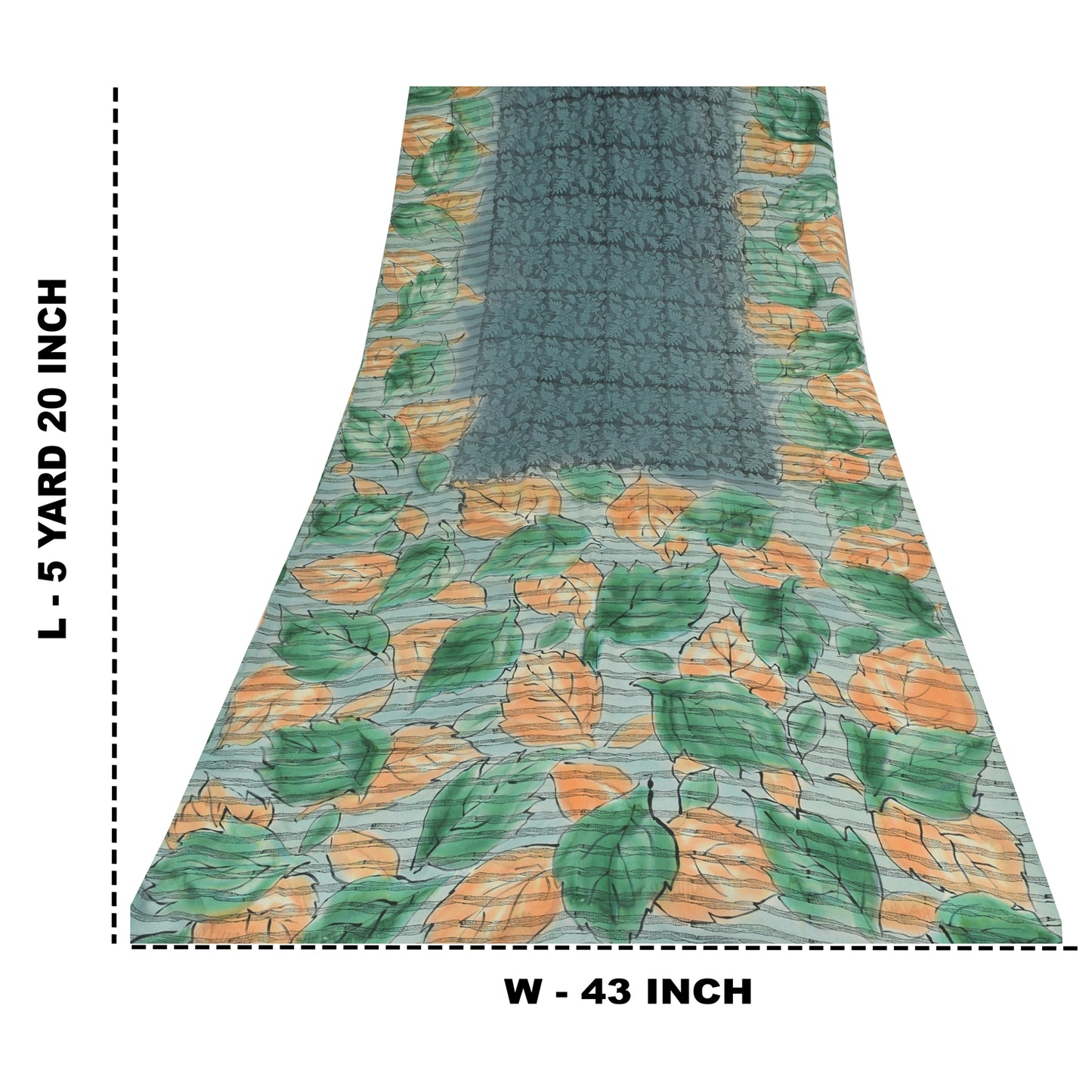 Sanskriti Vintage Sarees Black Pure Crepe Silk Printed Sari 5yd Craft Sustainable Fabric