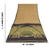Sanskriti Vintage Sarees Light-Brown Pure Crepe Silk Print Sari 5yd Craft Sustainable Fabric