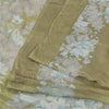Sanskriti Vintage Sarees Green Pure Crepe Floral Printed 5+YD Eco-Friendly Sari