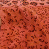 Sanskriti Vintage Sarees Peach Pure Crepe Silk Printed Sari 5+yd Craft Sustainable Fabric