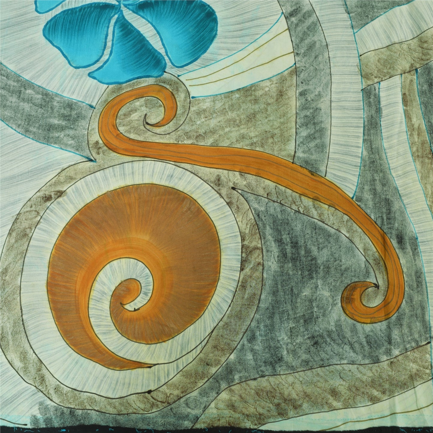 Sanskriti Vintage Sarees Multi Pure Crepe Silk Printed Sari 5+yd Craft Sustainable Fabric