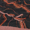 Sanskriti Vintage Sarees Black/Orange Pure Crepe Silk Printed Sari Craft Sustainable Fabric
