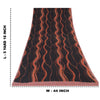 Sanskriti Vintage Sarees Black/Orange Pure Crepe Silk Printed Sari Craft Sustainable Fabric