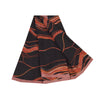Sanskriti Vintage Sarees Black/Orange Pure Crepe Silk Printed Sari Craft Sustainable Fabric