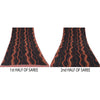 Sanskriti Vintage Sarees Black/Orange Pure Crepe Silk Printed Sari Craft Sustainable Fabric