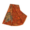 Sanskriti Vintage Sarees Multi Pure Crepe Silk Printed Sari 5+yd Craft Sustainable Fabric