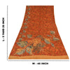 Sanskriti Vintage Sarees Multi Pure Crepe Silk Printed Sari 5+yd Craft Sustainable Fabric