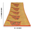 Sanskriti Vintage Sarees Hand Beaded Pure Crepe Printed Sari 5+yd Craft Sustainable Fabric