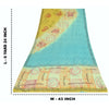 Sanskriti Vintage Sarees Multi Pure Crepe Silk Printed Sari 6+yd Craft Sustainable Fabric