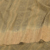 Sanskriti Vintage Sarees Peach/Cream Pure Crepe Printed Sari 5+yd Craft Sustainable Fabric