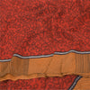 Sanskriti Vintage Sarier Røde 100% Ren Crepe Silke Trykt Sari 5+ yard Håndværk Bæredygtigt Stoff