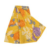 Sanskriti Vintage Sarees Yellow Pure Crepe Silk Printed Sari 5+yd Craft Sustainable Fabric
