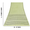 Sanskriti Vintage Sarees Olive Green Pure Crepe Printed Sari 5+yd Craft Sustainable Fabric
