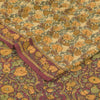 Sanskriti Vintage Sarees Multi Pure Crepe Silk Printed Sari 5+yd Craft Fabric