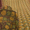 Sanskriti Vintage Sarees Multi Pure Crepe Silk Printed Sari 5+yd Craft Fabric