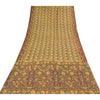 Sanskriti Vintage Sarees Multi Pure Crepe Silk Printed Sari 5+yd Craft Fabric