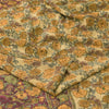 Sanskriti Vintage Sarees Multi Pure Crepe Silk Printed Sari 5+yd Craft Fabric