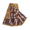 Sanskriti Vintage Sarees Multi Pure Crepe Silk Printed Sari 5+yd Craft Sustainable Fabric