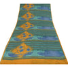 Sanskriti Vintage Sarees Multi Pure Crepe Silk Printed Sari 5+yd Craft Sustainable Fabric