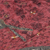 Sanskriti Vintage Sarees Blush-Pink Pure Crepe Silk Print Sari 5+yd Craft Fabric