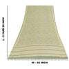 Sanskriti Vintage Sarees Olive Green Pure Crepe Printed Sari 5+yd Craft Sustainable Fabric