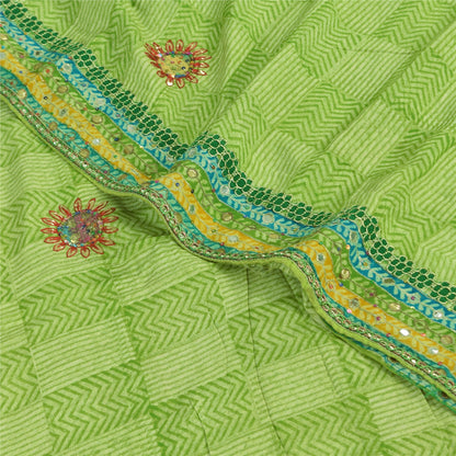 Санскритские винтажные сари из чистого крепа, расшитого вручную бисером, сари с принтом Gota Patti, устойчивая ткань