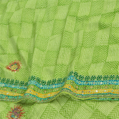 Санскритские винтажные сари из чистого крепа, расшитого вручную бисером, сари с принтом Gota Patti, устойчивая ткань