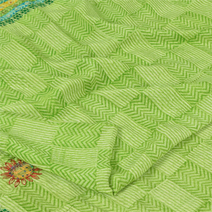 Санскритские винтажные сари из чистого крепа, расшитого вручную бисером, сари с принтом Gota Patti, устойчивая ткань