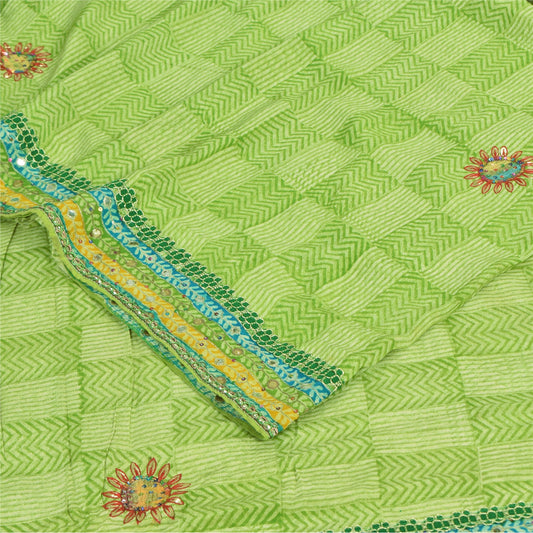 Санскритские винтажные сари из чистого крепа, расшитого вручную бисером, сари с принтом Gota Patti, устойчивая ткань