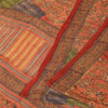 Sanskriti Vintage Sarees 100% Pure Crepe Silk Printed Sari 5 Yard Soft Fabric