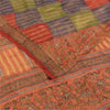 Sanskriti Vintage Sarees 100% Pure Crepe Silk Printed Sari 5 Yard Soft Fabric