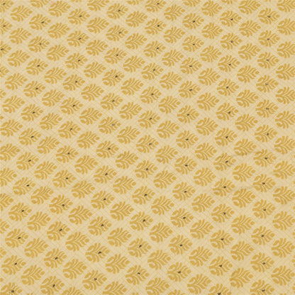 Sanskriti Vintage Sarees Lemon Pure Crepe Mukesh Work Printed Sari 5+yd Sustainable Fabric