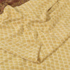 Sanskriti Vintage Sarees Lemon Pure Crepe Mukesh Work Printed Sari 5+yd Sustainable Fabric