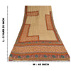 Sanskriti Vintage Sarees Embroidery Print Pure Crepe Silk Sari 5+yd Craft Sustainable Fabric
