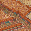 Sanskriti Vintage Sarees Embroidery Print Pure Crepe Silk Sari 5+yd Craft Sustainable Fabric