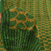 Sanskriti Vintage Sarees Green Pure Crepe Silk Printed Sari 5+yd Craft Sustainable Fabric