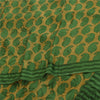 Sanskriti Vintage Sarees Green Pure Crepe Silk Printed Sari 5+yd Craft Sustainable Fabric