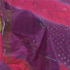 Sanskriti Vintage Sarees Pink/Purple Pure Crepe Sparkle Printed Sari 5+yd Sustainable Fabric