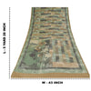 Sanskriti Vintage Sarees Multi Pure Crepe Silk Printed Sari 5+yd Craft Sustainable Fabric