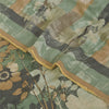 Sanskriti Vintage Sarees Multi Pure Crepe Silk Printed Sari 5+yd Craft Sustainable Fabric