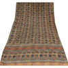 Sanskriti Vintage Sarees Multi Pure Crepe Silk Printed Sari 5+yd Craft Sustainable Fabric