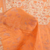 Сари из чистого крепа Sanskriti Vintage, кремового/оранжевого цвета, принтованное сари, 5+ ярдов, устойчивая ткань для рукоделия