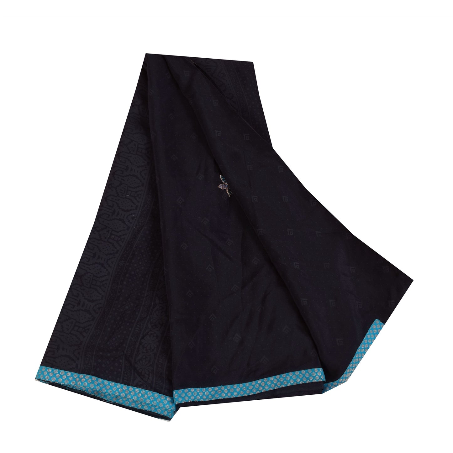 Санскритские винтажные сари фиолетовое сари с ручным бисером из чистого крепа с принтом 5+ ярдов устойчивая ткань